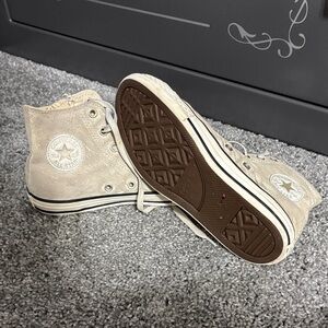 Converse High-Top Sneakers in Light Tan